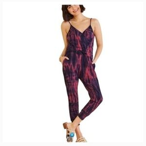 Sundry Tie-Dye Spaghetti Strap Jumpsuit 0